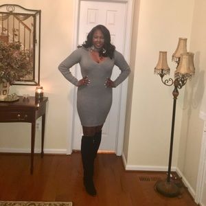 Guess gray sweater dress
